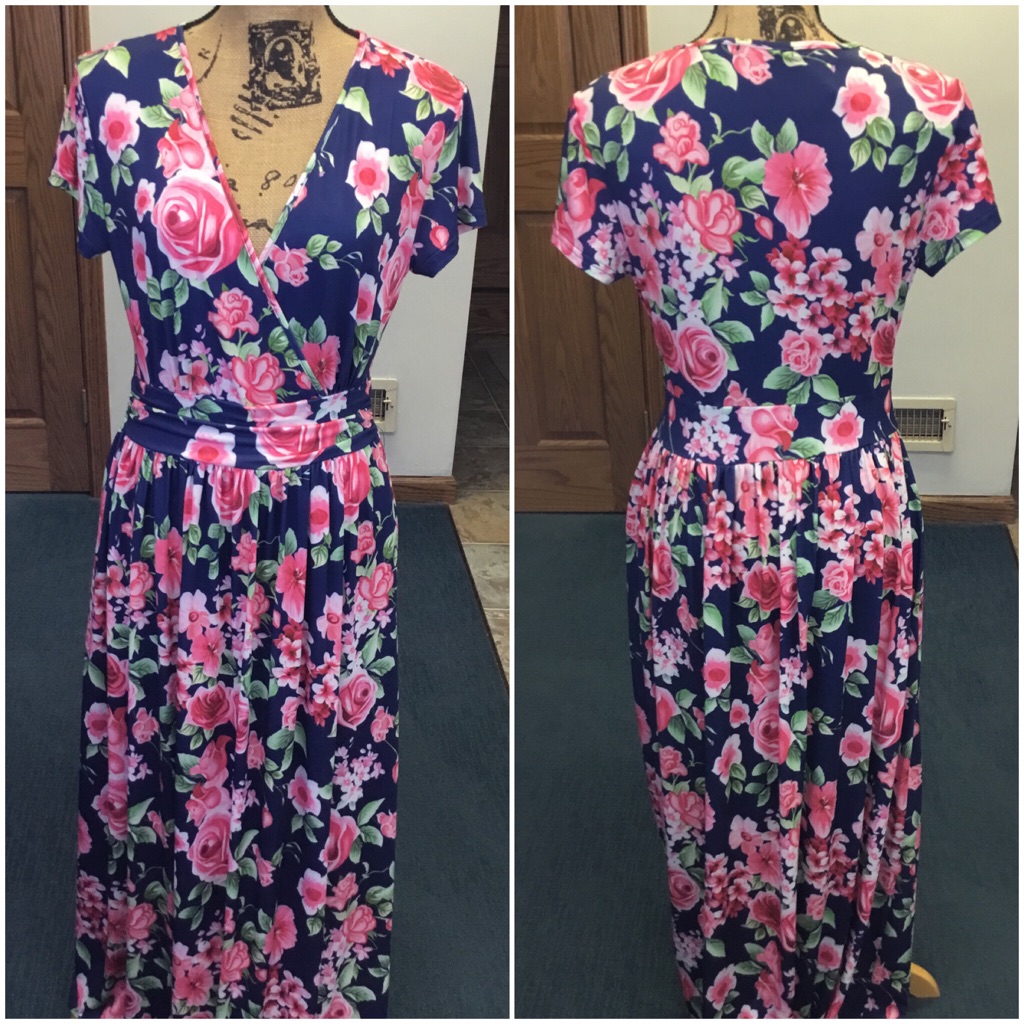 Ouges Floral Cross Over Bust Maxi Dress